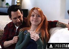 Creepy Social Worker Dominates Pregnant Teen 18+ Madi Collins With Her Stepdad - + 2