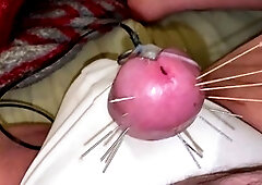 Intense estim session with painful cum for Qualzucht