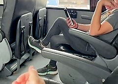 Whilst traveling on the bus, I invite a stranger to suck my dong, and that babe accepts.