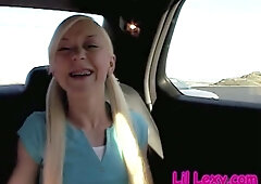 Lil Lexy Fingering closeup at Car