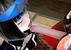 [SYMPHOGEAR] Futanari Micha x Garie CG anime