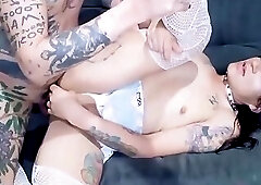 Gorgeous Brunette SheBabe Getting Shagged in the Ass