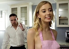 Young housewife sucks cock and gets drilled doggystyle