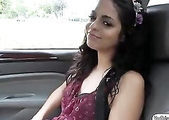 Vienna Ebony having sex inside the car