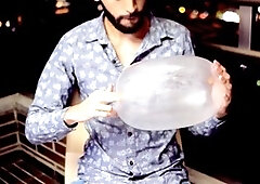 Condom fetish, condom fuck, gay cum