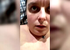 Wife gives footjob