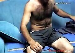 Hot Hairy Turkish Daddy Jacks Off Solo
