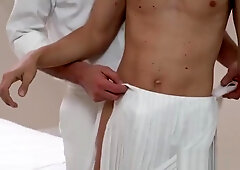 Submissive twink gets on top and rides Mormon Step daddy