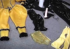 Girls in latex suits showing off their amazingly impeccable bodies