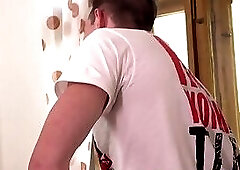 Skinny twinks massaged with oil and teased all over his cock