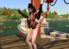 Stranger screws concupiscent ebony woman expecting for her boyfriend