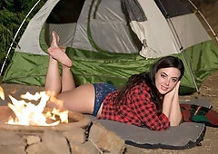 Lovely beauty with huge tits Whitney Wright screwed in the forest