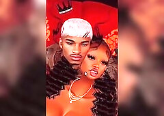 Nasty corpulent cutie gives it to a corpulent ebony dude