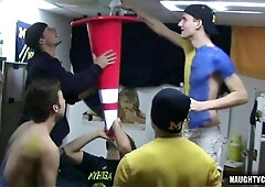 Watch Homo Bj Romp & Pop-shot a hot muscle babe with a cumshot facial