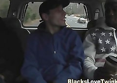 Hunk rides nubian cock