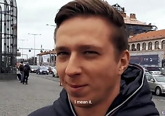 Thick twink boy fucked sideways and in cowgirl