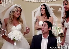 Shay Sights Texas Patti and other lovely brides suck and ride huge cock