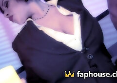 Big-titted whores plow with 2 cocked pricrony's