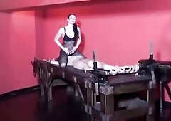 Lesbo headmistress face farting her serf