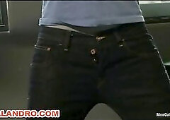 Straight stud Casey More gets Bound while his Cock is Edged