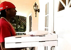 Anal penetration of breasty ebony stepmom!