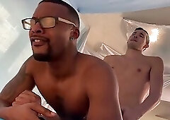 Sexy Black Lover Gets Railed by Big Asian Cock