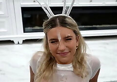 Shy 18 Year Old College Freshman gets Throat Fucked after Party