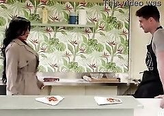 2 Gals and a Pizza Stud Go at It Inside the Truck With the Floral Wallpaper