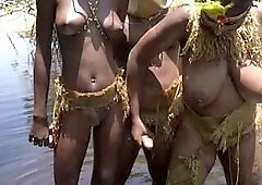 This fortunate Afro villager got two girlfriends