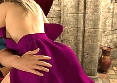 Mummy fantasy with a big-boobed mom in a royal roleplay visual novel