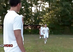 Sara Saijos steamy JAV session outdoors featuring her alluring charm in hot group fun