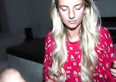 eighteen Year Old Sneaks in Her Step Bros Room to Get Used!