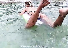 Large Bush Body Boarding Beach Honey