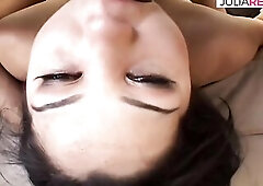 Hawt hotty sucks huge ebony dongs to a giant facial ejaculation