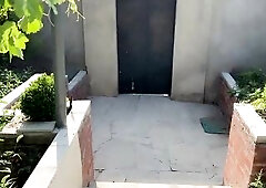 Triple Cum on Face for Village Bitch - Public Cumwalk