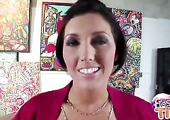 We have the pornstar honey Dylan Ryder ont his episode as our stud brings her home. As things got interesting Dylan begins stripping and flashes her l