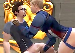 Gay bareback orgy compilation in Sims style