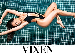 Sweet teen brunette Little Caprice nicely nailed on the boat