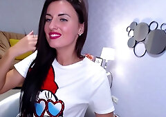 Cam Brunette Bares Her Glamorous Feet With Black Nail Polish