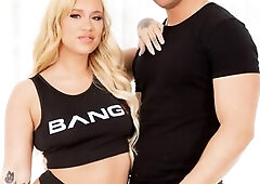 Aesthetic blonde with big bottom Bailey Brooke is jumping on a long penis