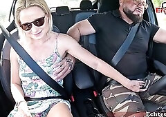 German blond mother i'd like to fuck picked up for the EroCom userdate in the car
