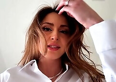 Hot milf stepmom, share bed, hot cumshot