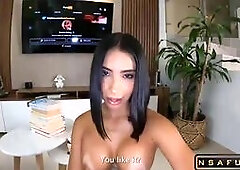 Get ready for an intense workout with Daniela Antury as your personal trainer. Watch her guide you through a series of exercises while teasing you wit