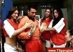 Trannies hot for sex after footbal game