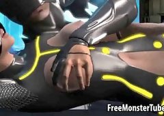 Sexy 3D babe from Tron enjoying getting fucked hard
