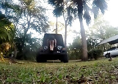 Sissy Bitch Twerking and Toying Outdoors