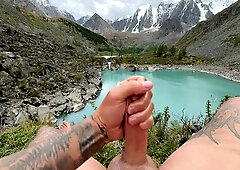 Lots Of Cum In The Mountains