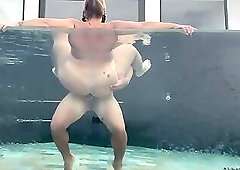 Outdoor Pool BBW AK Hotwife Fucking BBC Wife 4