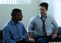 Devin help Adrian to release his load of cum