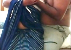 Indian wife and her lover passionately fucking tight breasts